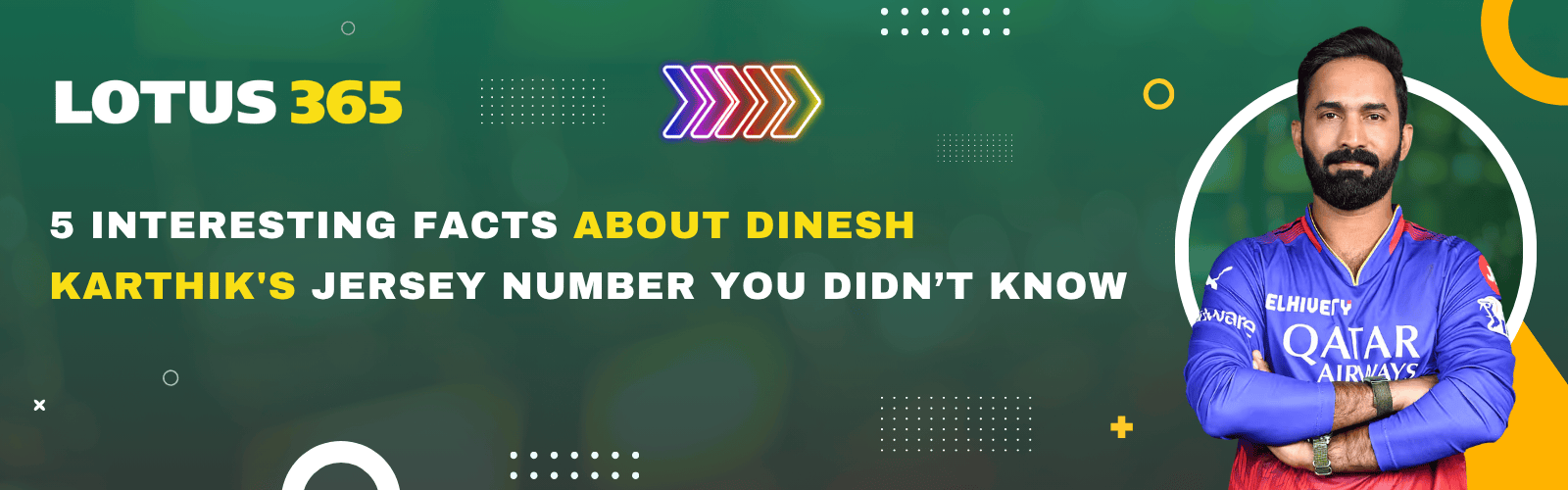 Dinesh Karthik Jersey Number