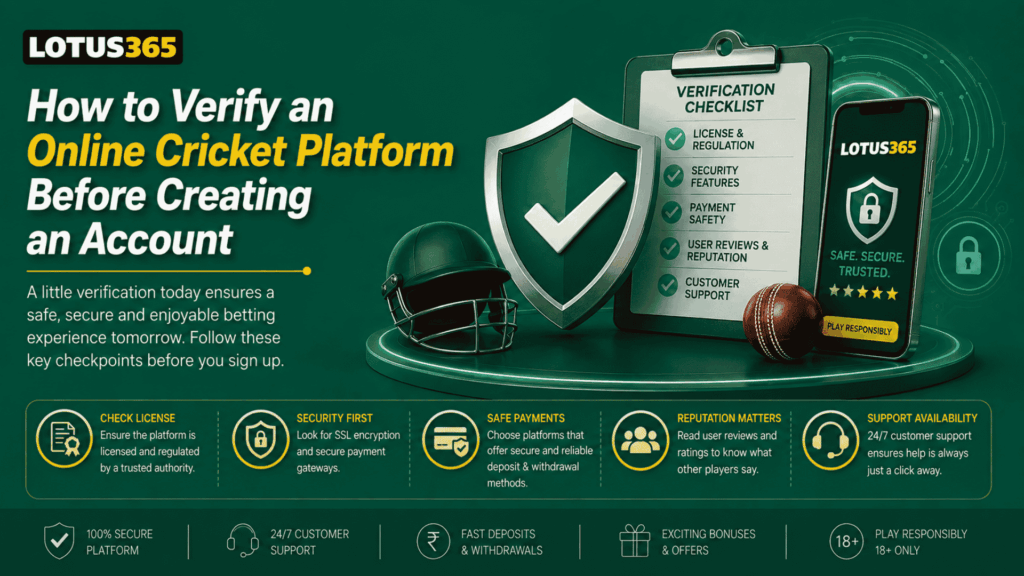 How to Verify an Online Cricket Platform Before Creating an Account