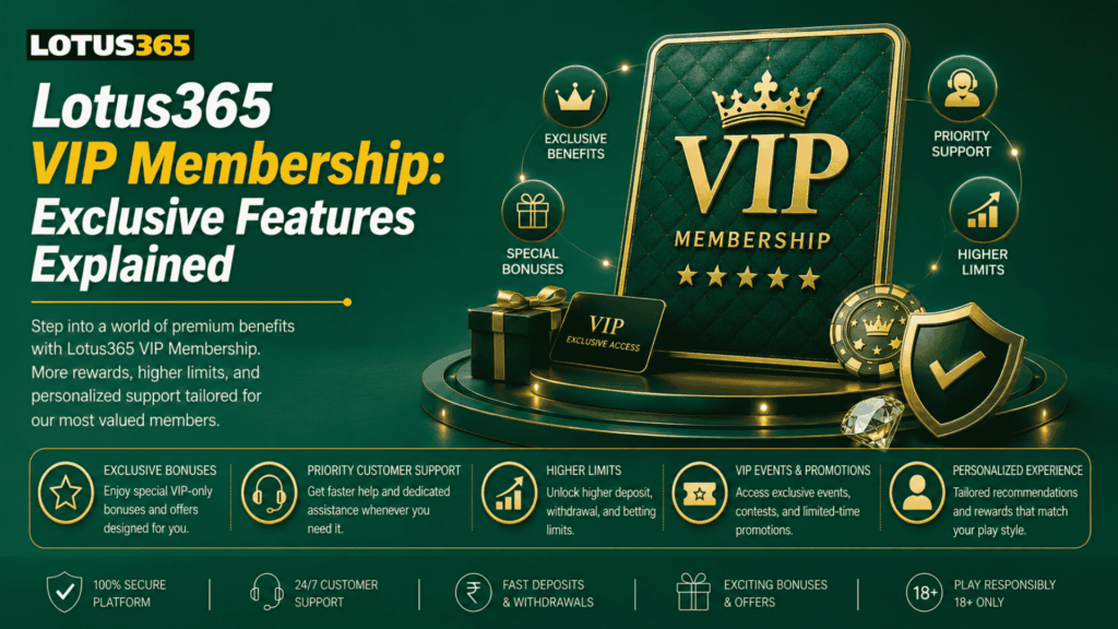 Lotus365 VIP Membership Exclusive Features Explained