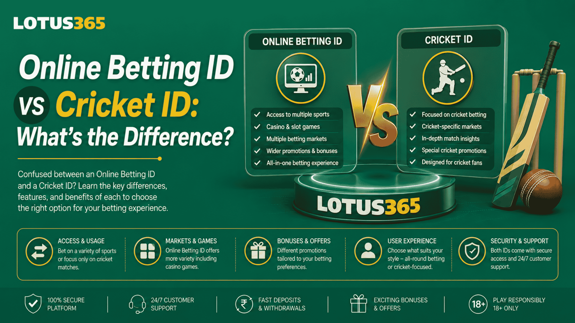 Online Betting ID vs Cricket ID What’s the Difference