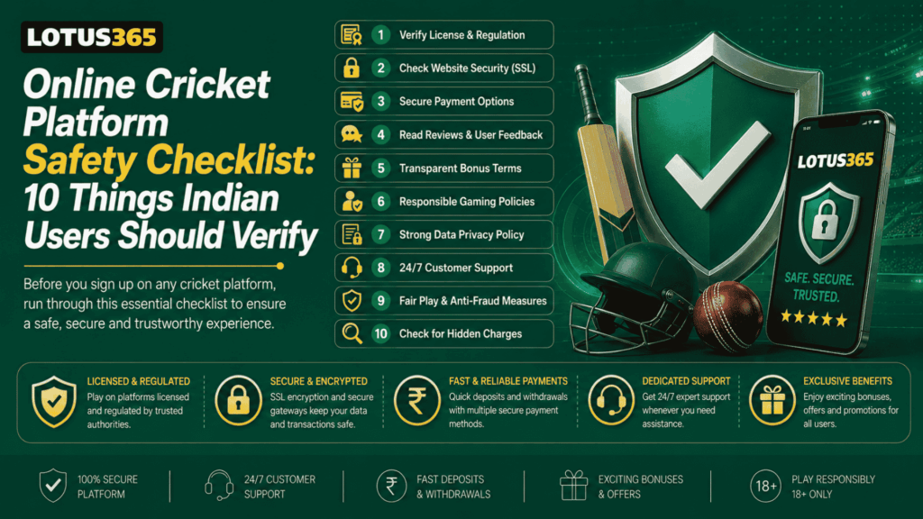 Online Cricket Platform Safety Checklist 10 Things Indian Users Should Verify