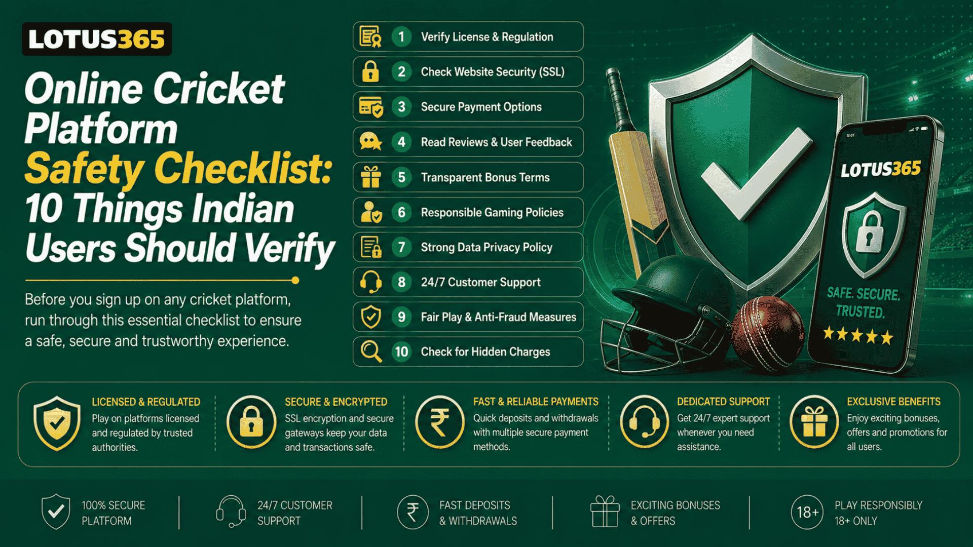 Online Cricket Platform Safety Checklist 10 Things Indian Users Should Verify