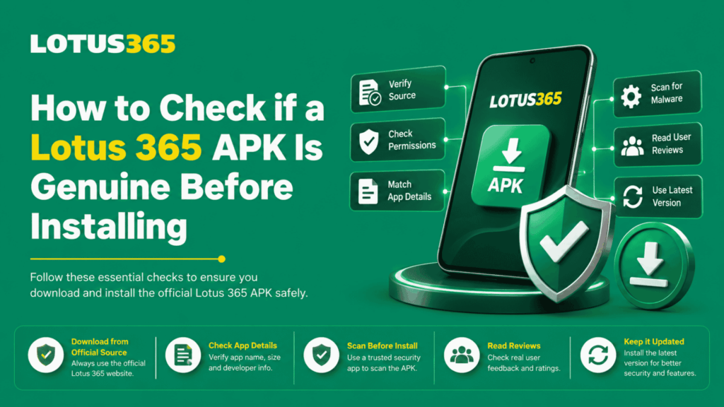 How to Check if a Lotus 365 APK Is Genuine Before Installing