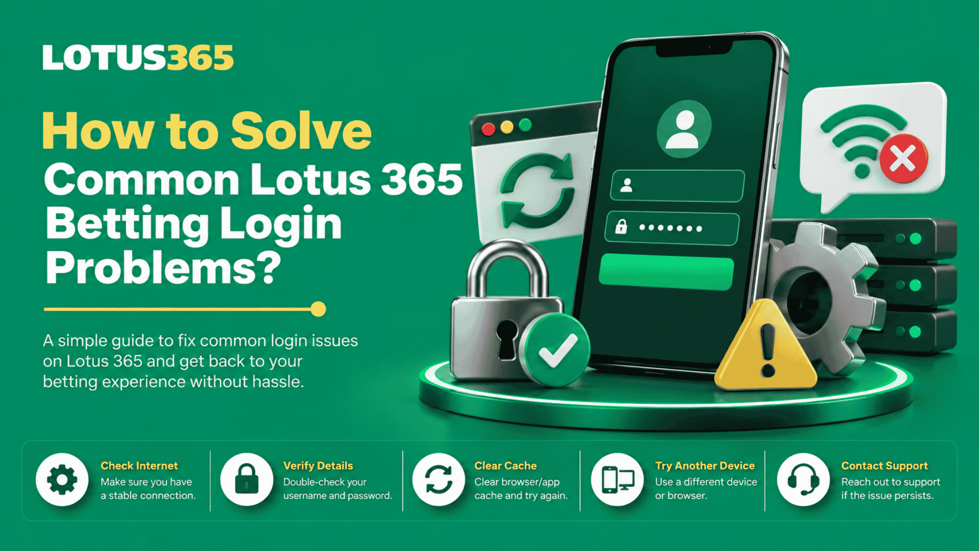 How to Solve Common Lotus 365 Betting Login Problems