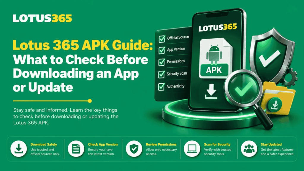 Lotus 365 APK Guide What to Check Before Downloading an App or Update