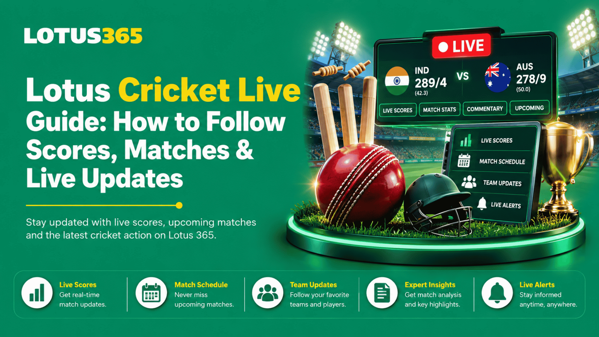 Lotus Cricket Live Guide How to Follow Scores, Matches & Live Updates