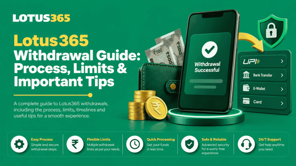 Lotus365 Withdrawal Guide Process, Limits & Important Tips