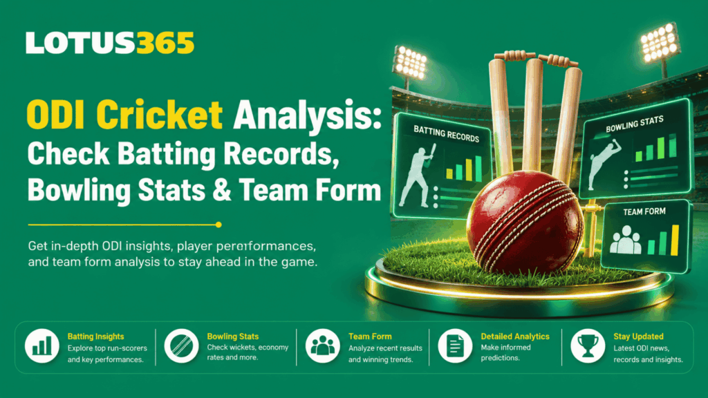 ODI Cricket Analysis Check Batting Records, Bowling Stats & Team Form