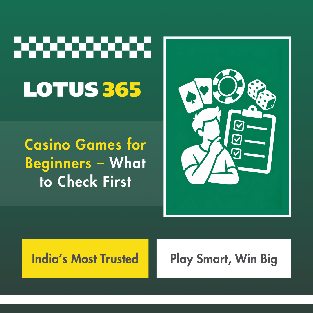 Casino Games for Beginners – What to Check First