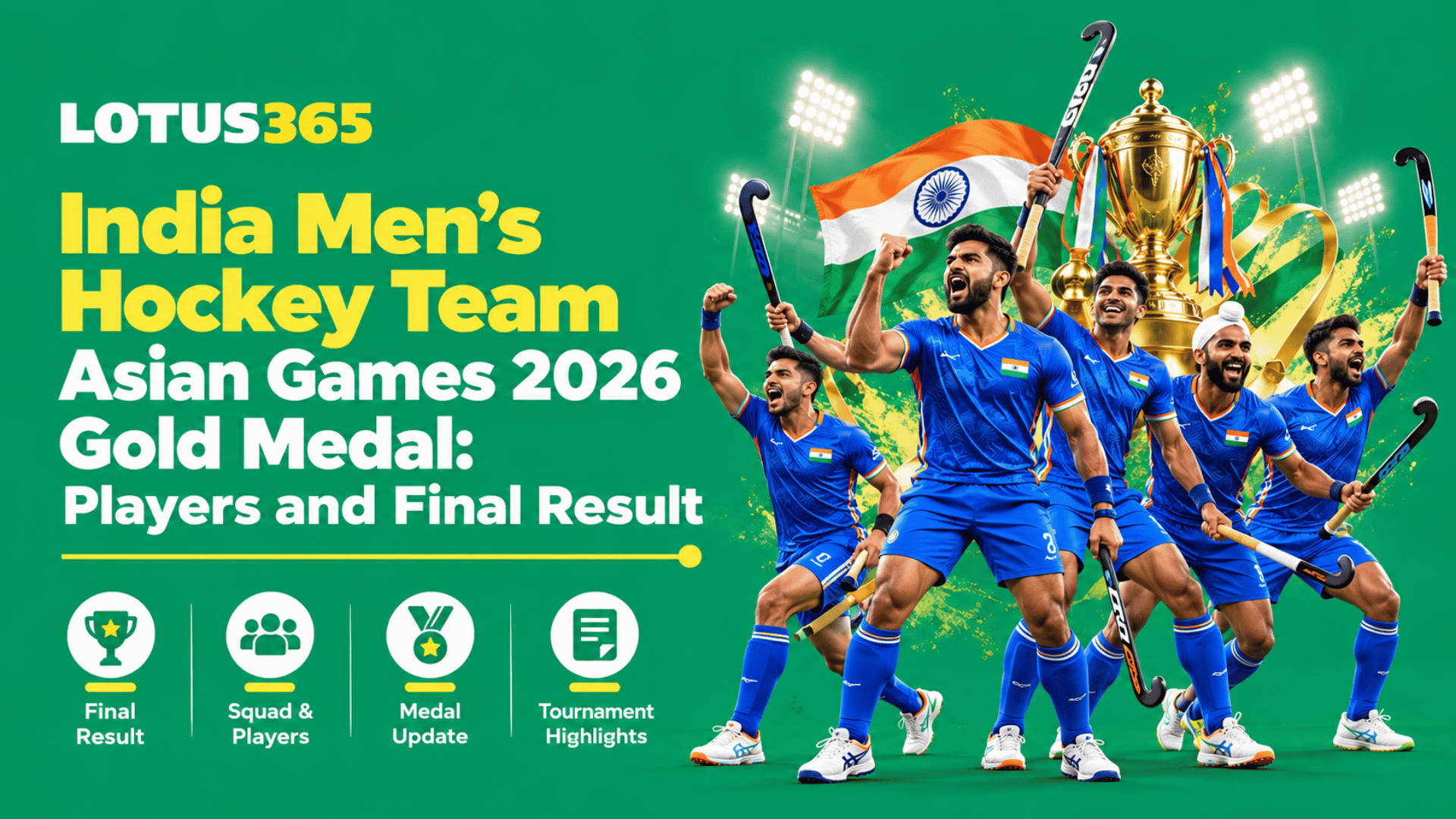 India Men’s Hockey Team Asian Games 2026 Gold Medal Players and Final Result