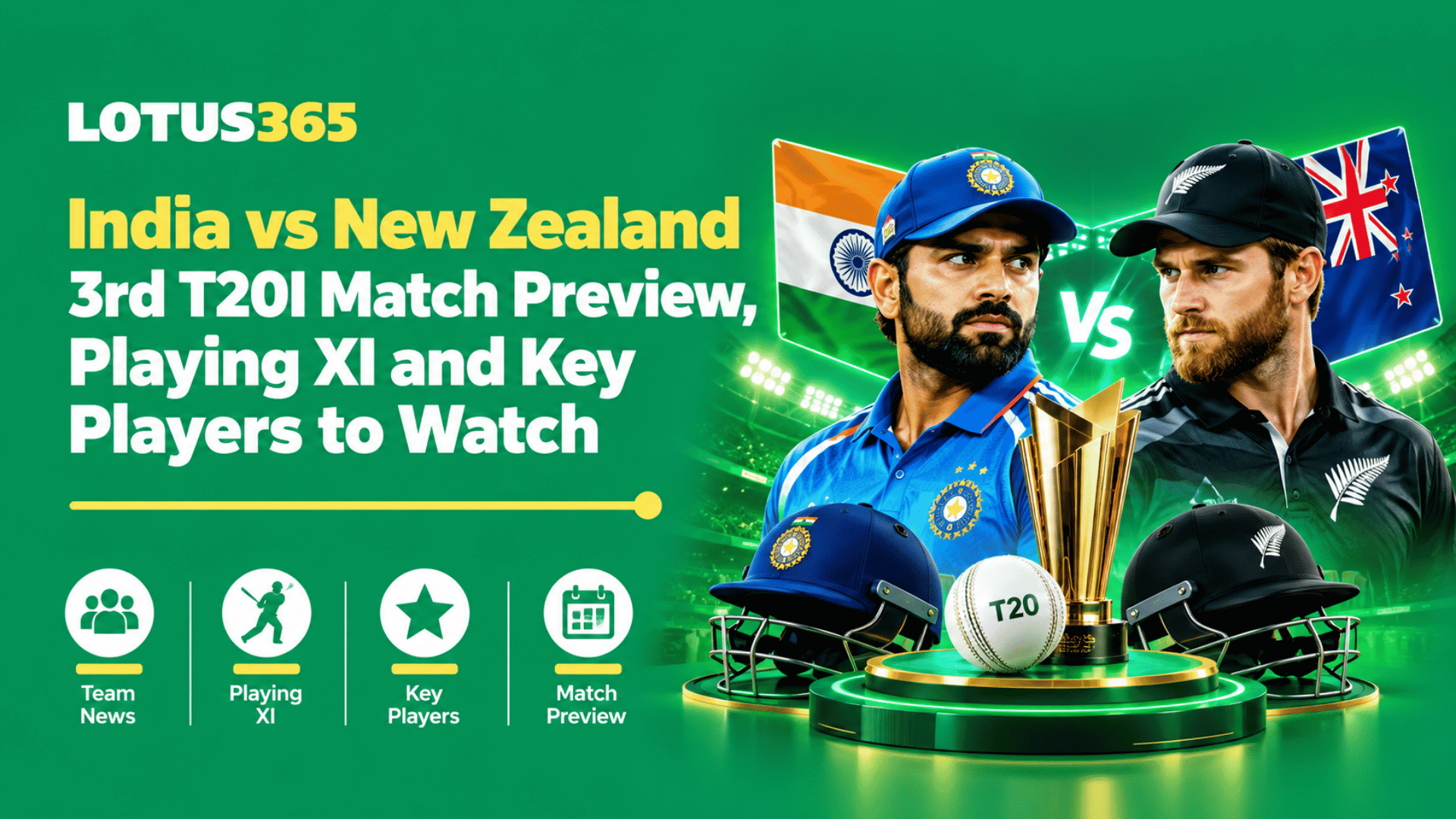 India vs New Zealand 3rd T20I Match Preview, Playing XI and Key Players to Watch
