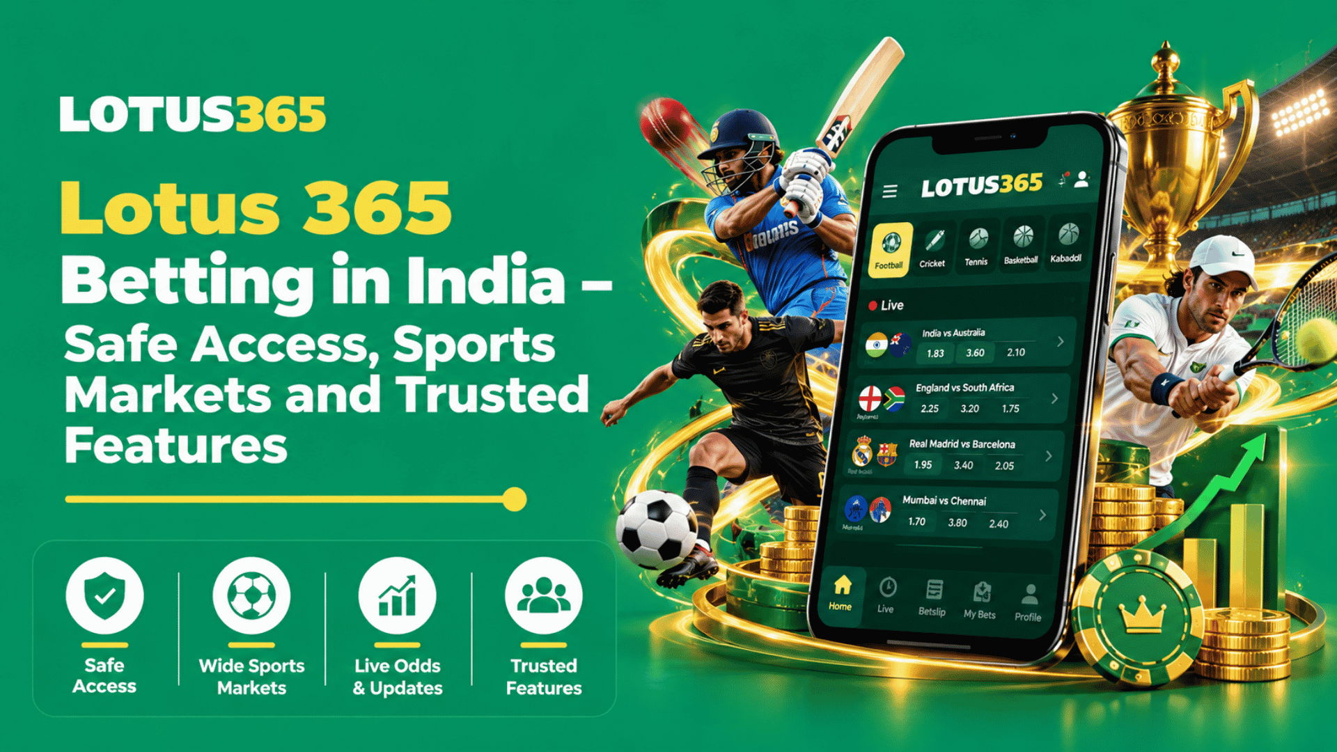 Lotus 365 Betting in India – Safe Access, Sports Markets and Trusted Features