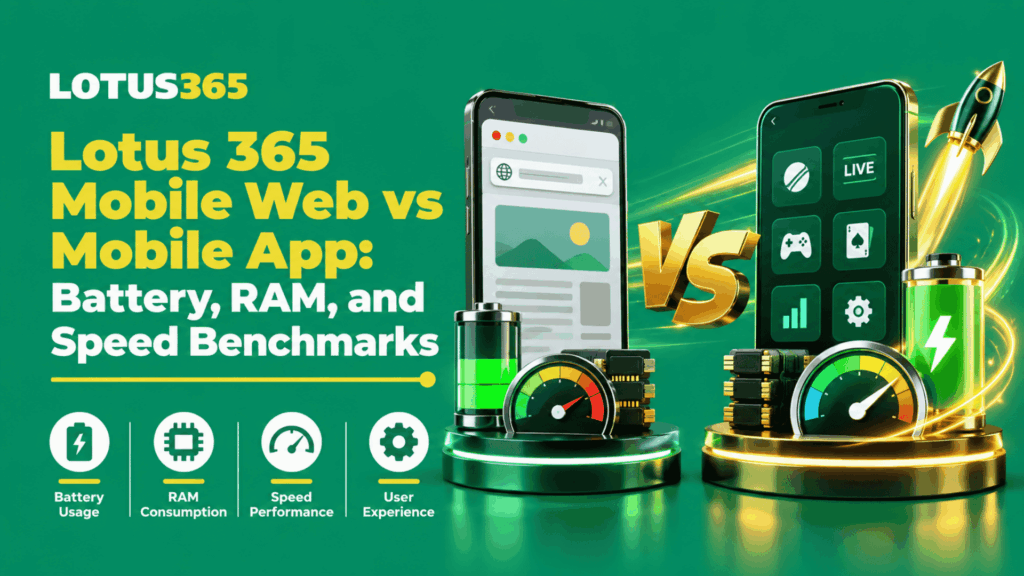 Lotus 365 Mobile Web vs Mobile App Battery, RAM, and Speed Benchmarks