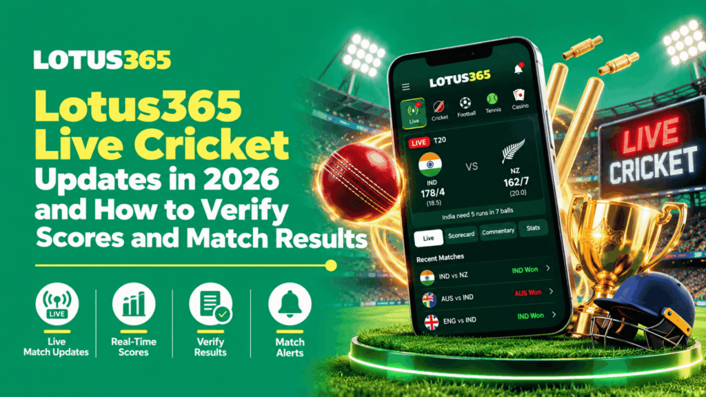 Lotus365 Live Cricket Updates in 2026 and How to Verify Scores and Match Results