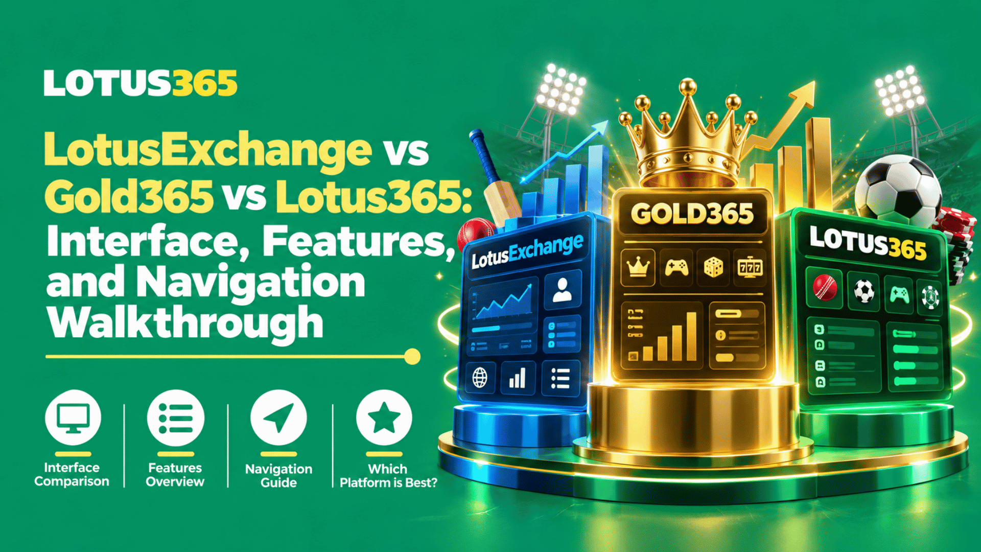 LotusExchange vs Gold365 vs Lotus365 Interface, Features, and Navigation Walkthrough