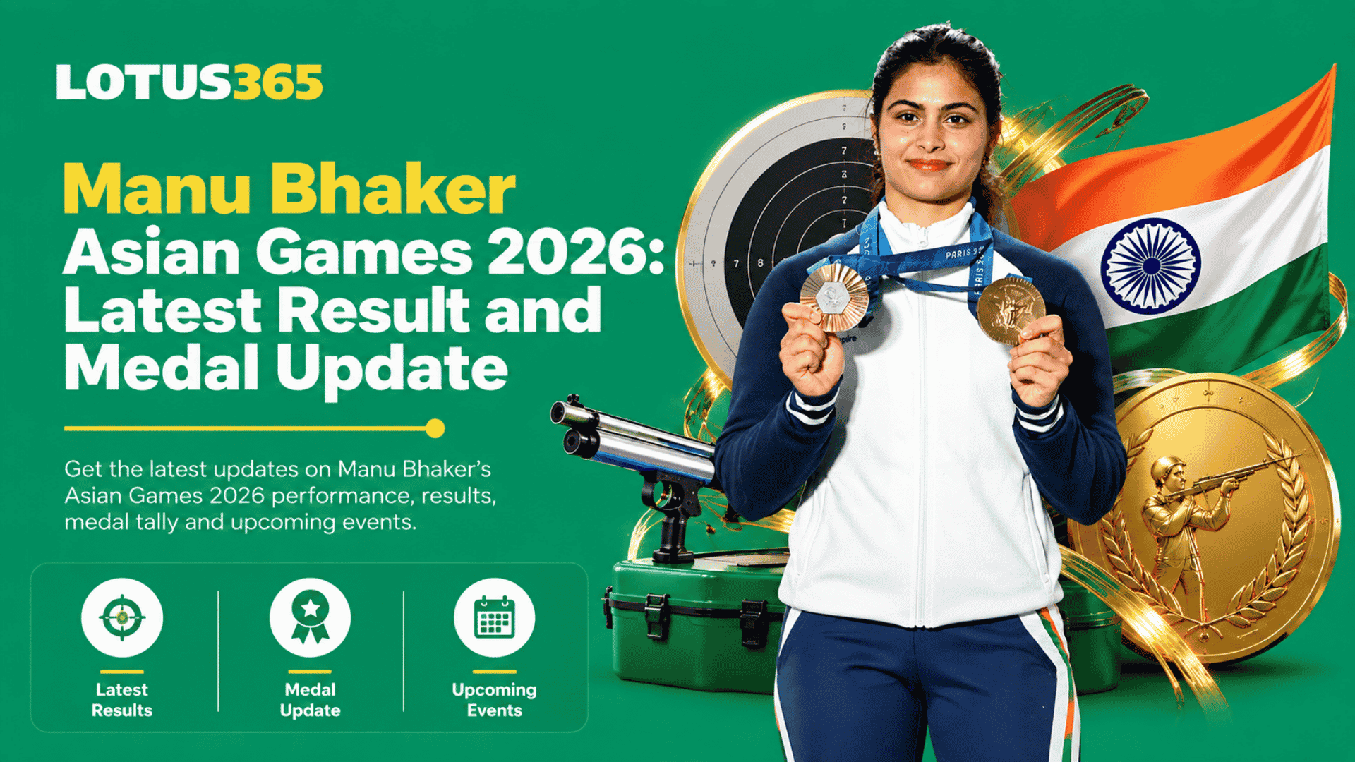 Manu Bhaker Asian Games 2026 Latest Result and Medal Update